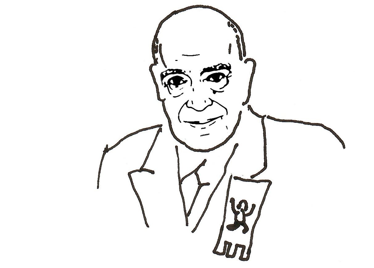 Gezeichnetes Porträt von Plinio Corrêa de Oliveira